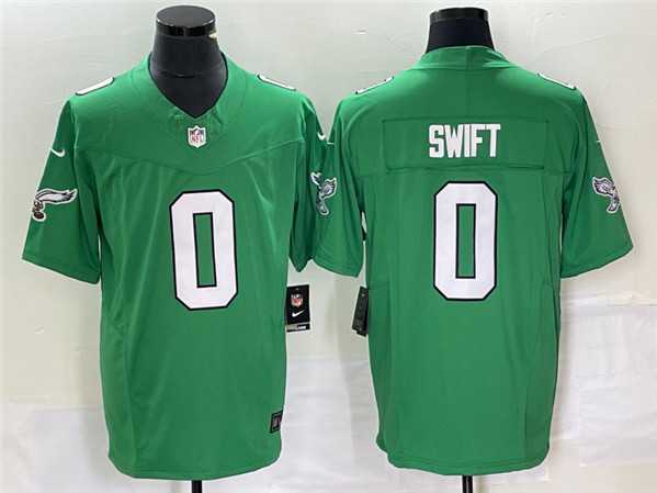 Mens Philadelphia Eagles #0 Swift Green 2023 F.U.S.E. Vapor Untouchable Stitched Jersey
